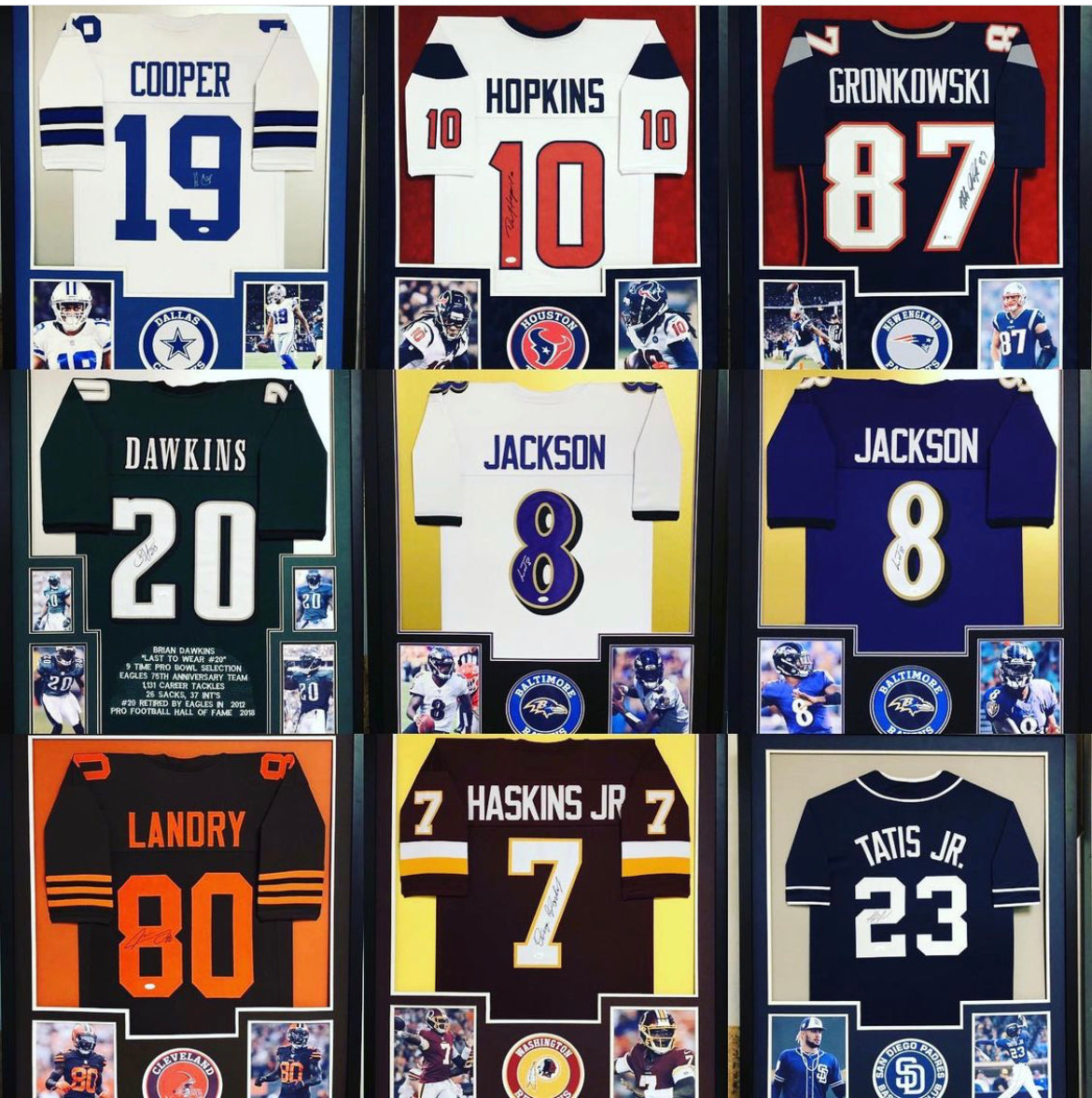 LED Custom Jersey framing – Dazzle Sports Marketing