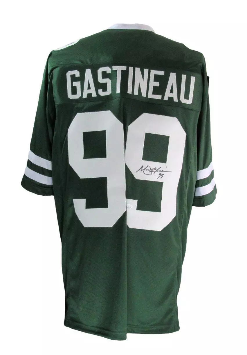 Mark Gastineau Autographed Green Custom Football Jersey New York Jets Dazzle Sports Marketing