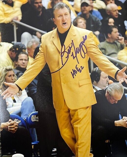 West Virginia Coach Bob Huggins Signed/Inscribed 16x20 Walking with JSA COA