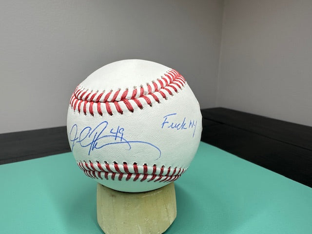 Atlanta Braves John Rocker Signed/Inscribed "Fuck NY" Baseball with JSA COA