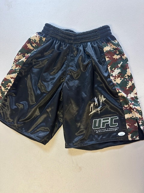 UFC Matt Hughes Signed MMA Shorts with JSA COA