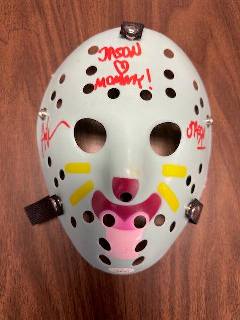 Ari Lehman Signed/Inscribed "JASON <3 MOMMY" Light Blue Mask with JSA COA