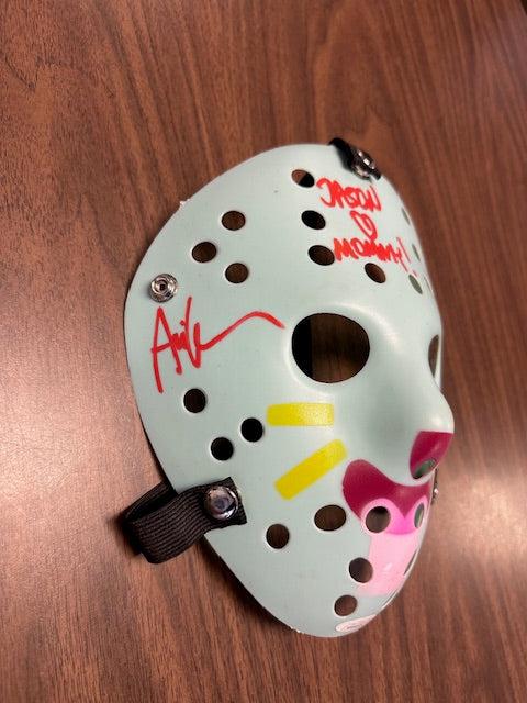 Ari Lehman Signed/Inscribed "JASON <3 MOMMY" Light Blue Mask with JSA COA