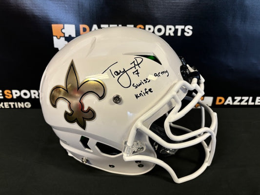 Taysom Hill Full Size w/ Inscription Alt Custom replica helmet COA