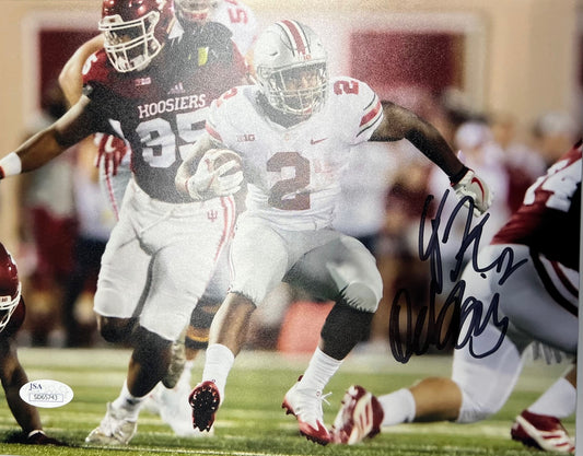 Ohio State JK Dobbins Signed 8x10 Horizontal with JSA COA