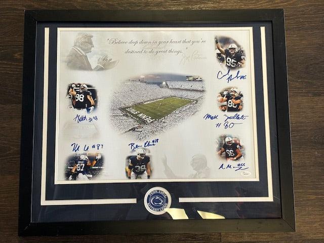 Penn State Anthony Zettel Multi-Signed Framed 16x20 Photo JSA COA