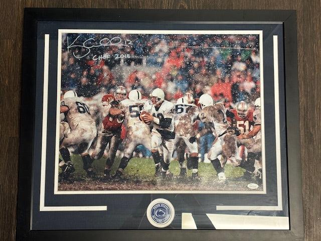 Penn State Kerry Collins Signed/Inscribed Framed 16x20 Photo JSA COA