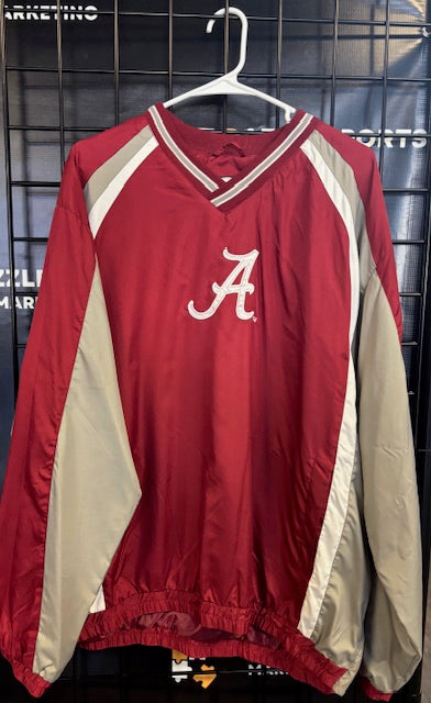 Vintage Alabama College Football Windbreaker Crewneck Red Size XLarge