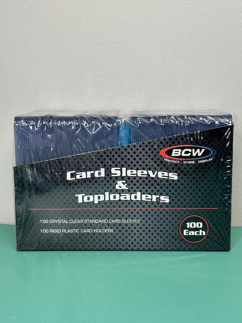 BCW 100-Count Card Toploaders and Card Sleeves