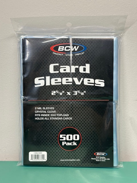 BCW Card Sleeves 2 5/8" x 3 5/8"- 500 Pack