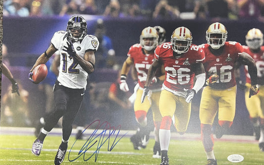 Baltimore Ravens Jacoby Jones Signed 11x17 with JSA COA