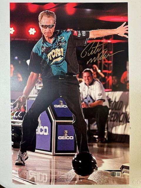 Pete Weber Autographed 11x17 Photo Beckett COA