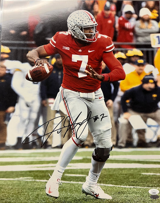 Ohio State Dwayne Haskins Signed 16x20 with JSA COA