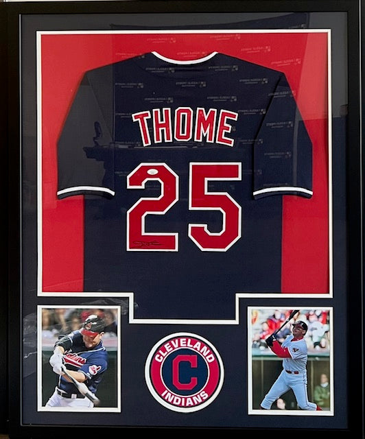 Cleveland Indians Jim Thome Signed Framed Jersey with JSA COA