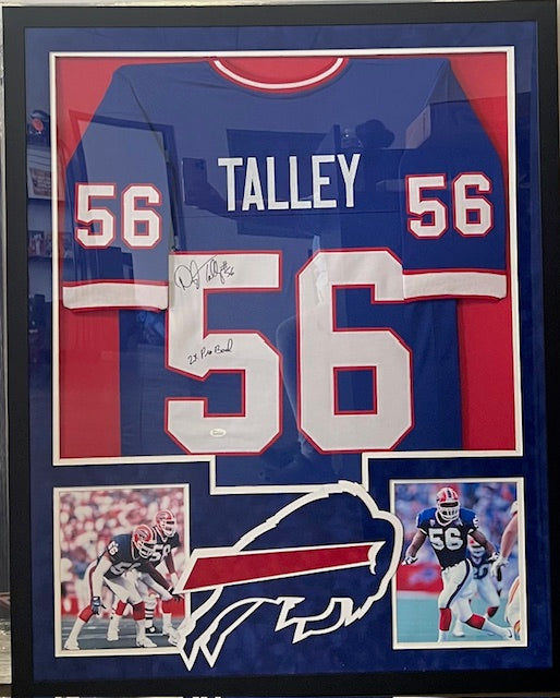 Buffalo Bills Darryl Talley Signed/Inscribed Framed Jersey with JSA COA