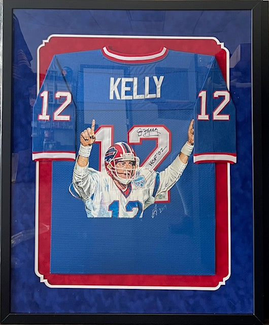 Buffalo Bills Jim Kelly Signed/Inscribed Hand Painted Jersey with Beckett COA