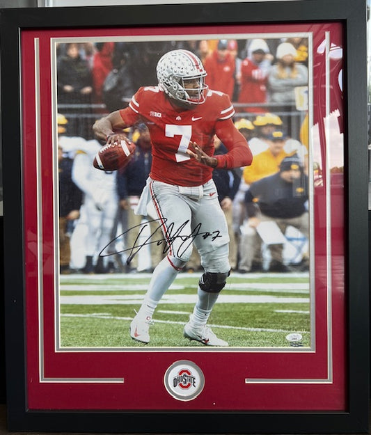 Ohio State Dwayne Haskins Signed Framed 16x20 with JSA COA