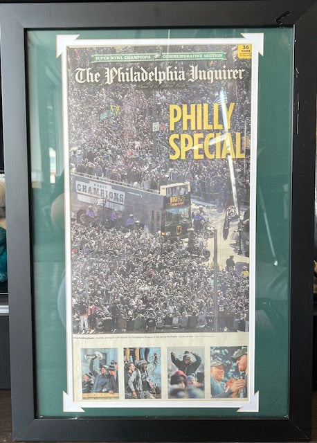 Philadelphia Eagles Philly Special Framed Unsigned Newspaper