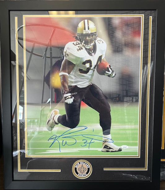 New Orleans Saints Ricky Williams Signed Framed 16x20 with JSA COA