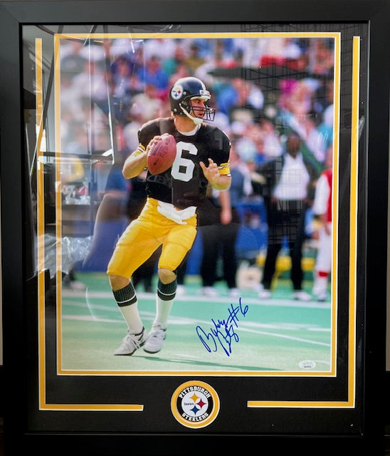 Pittsburgh Steelers Bubby Brister Signed Framed 16x20 with JSA COA