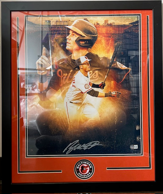 Baltimore Orioles Ryan Mountcastle Signed Framed 16x20 with Beckett COA