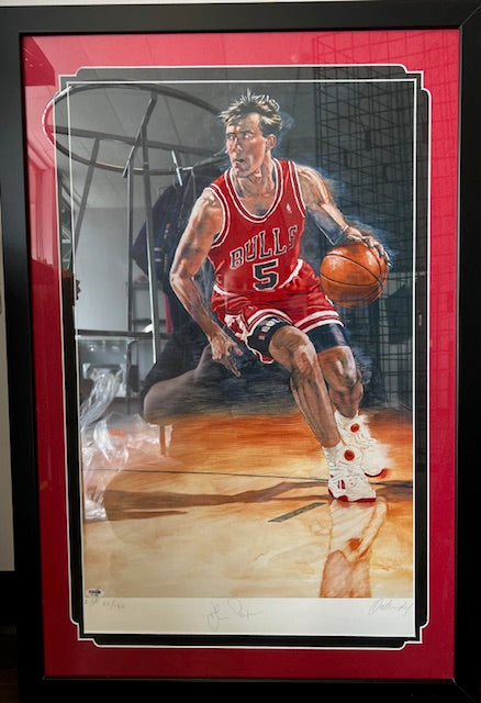 Chicago Bulls John Paxson Framed Unsigned Lithograph