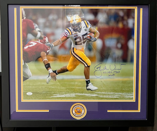 LSU Tigers Justin Vincent Signed/Inscribed Framed 16x20 with JSA COA