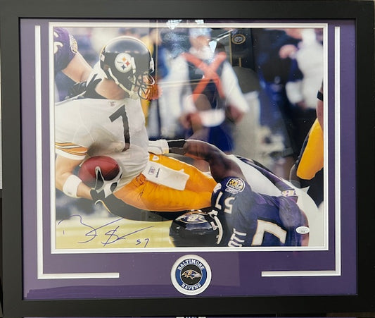 Baltimore Ravens Bart Scott Signed Framed 16x20 with JSA COA