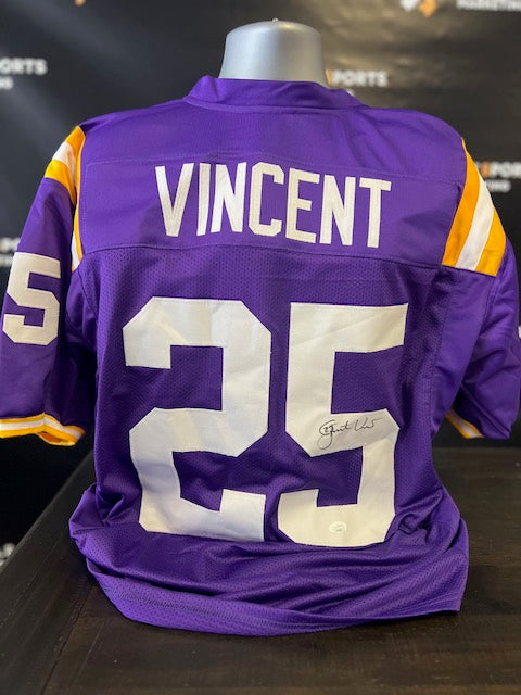 LSU Tigers Justin Vincent Signed Jersey with JSA COA