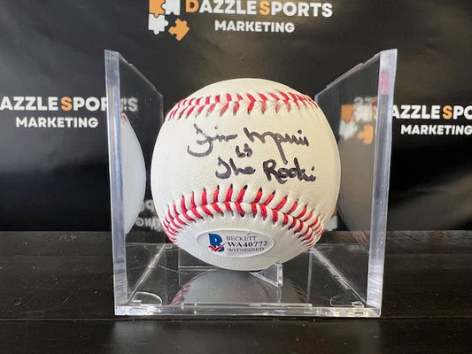 Tampa Bay Rays Jim Morris Signed/Inscribed OML Baseball with Beckett COA