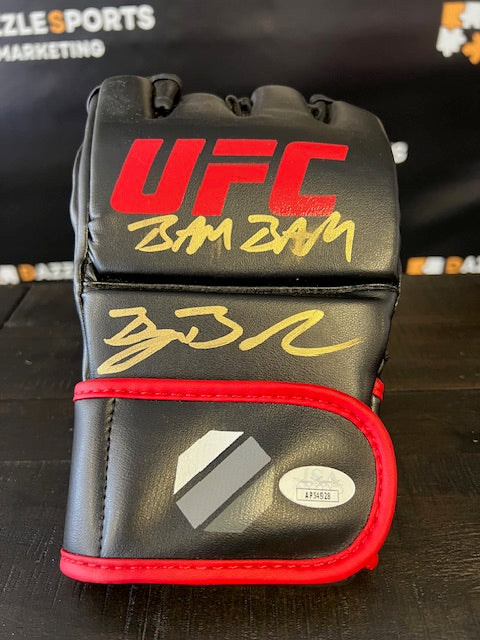 Bryan Barberena Signed/Inscribed UFC Glove with JSA COA (Gold Sig)