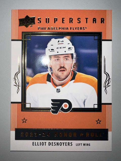 Philadelphia Flyers Elliot Desnoyers Unsigned Upper Deck Superstar Card