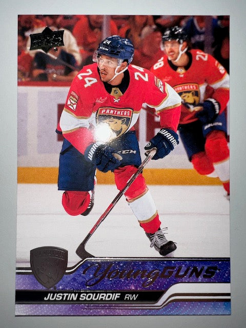 Florida Panthers Justin Sourdif Unsigned Upper Deck Card