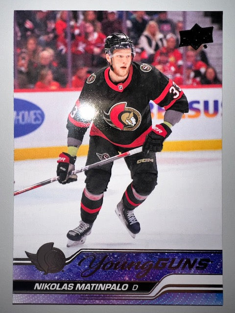 Ottawa Senators Nikolas Matinpalo Unsigned Upper Deck Card