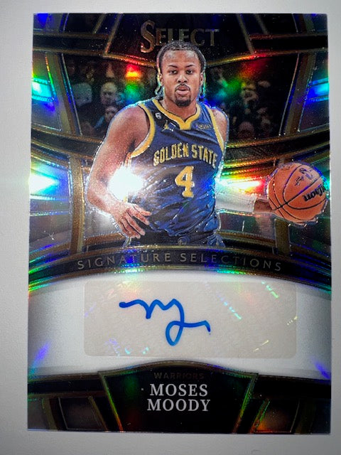 Golden State Warriors Moses Moody Signed 2022-23 Panini Card