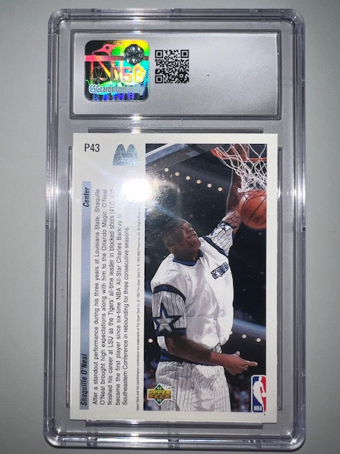 1992-93 Upper Deck McDonald's #P43 Shaquille O'Neal NM/Mint 8.5 Trading Card