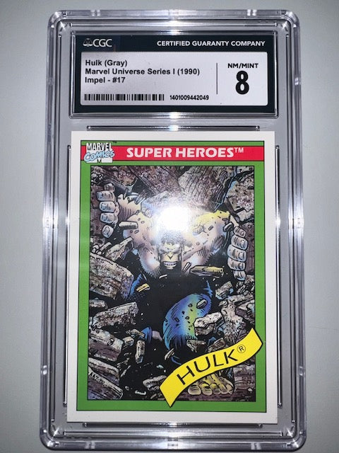 Hulk (Gray) Marvel Universe Series I (1990) Impel #17 NM/Mint 8 Trading Card