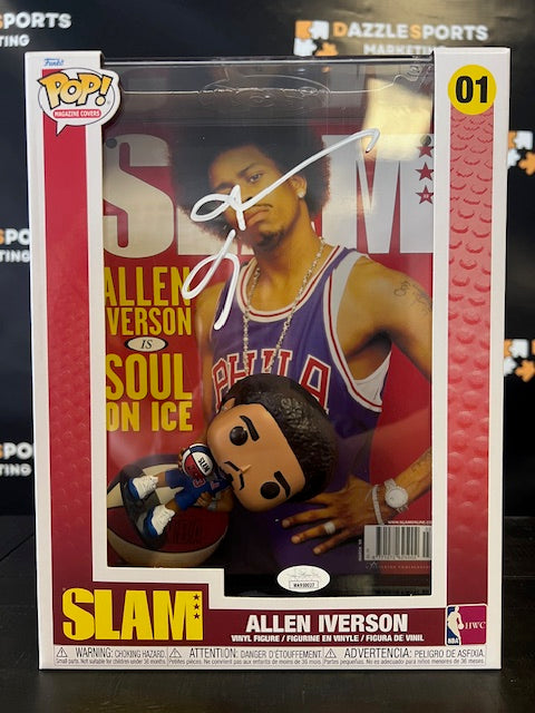 Philadelphia 76ers Allen Iverson Signed SLAM Funko Pop with JSA COA