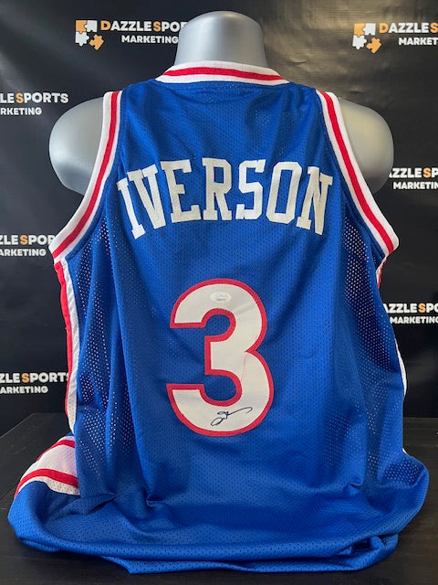 Philadelphia 76ers Allen Iverson Signed Jersey with JSA COA