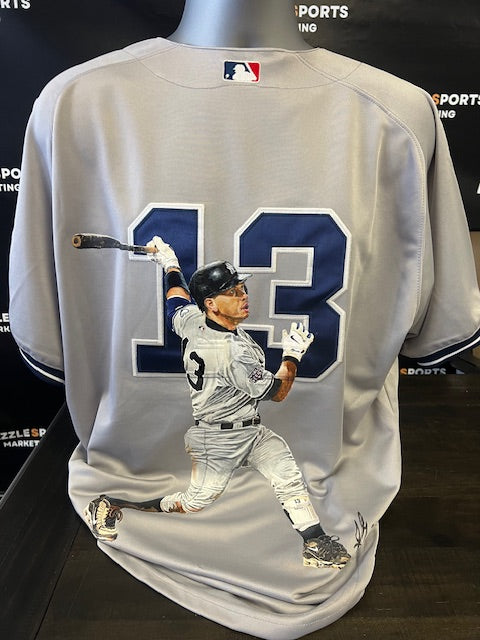 New York Yankees Alex Rodriguez Unsigned Custom Hand Painted Jersey