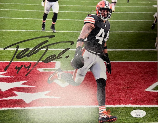 Cleveland Browns Sione Takitaki Signed 8x10 with JSA COA