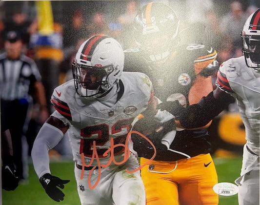 Cleveland Browns Grant Delpit Signed 8x10 with JSA COA