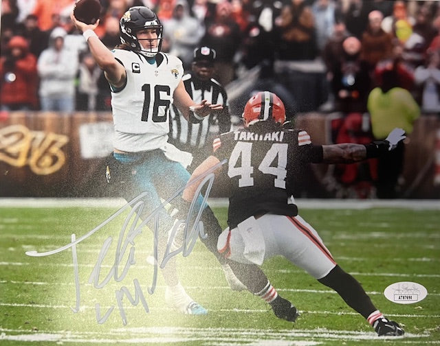Cleveland Browns Sione Takitaki Signed 8x10 with JSA COA