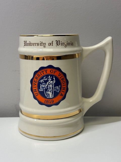 1819 University of Virginia Stein- Creme w/ Logo Gold Trimming