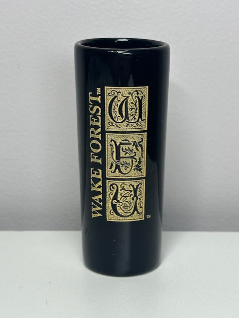 Wake Forest Shot Glass- Black and Gold Detailing