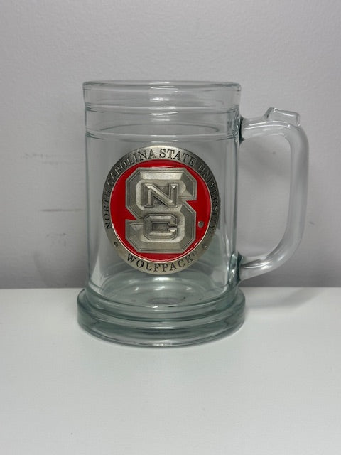 Vintage North Carolina NC State University Glass Stein