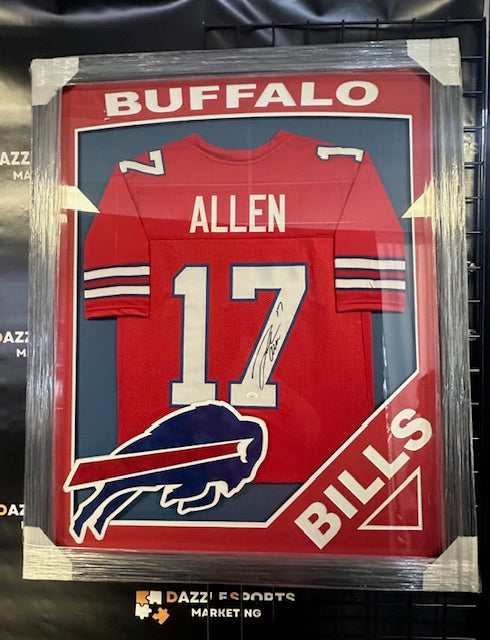 Buffalo Bills Josh Allen Signed Framed Jersey JSA COA