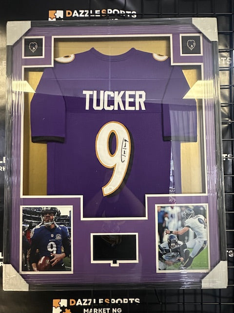 Ravens Justin Tucker Signed Jersey w/ Video Frame JSA COA