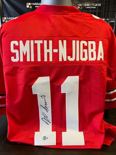 Ohio State Jaxon Smith-NJigba Signed Jersey with Beckett COA