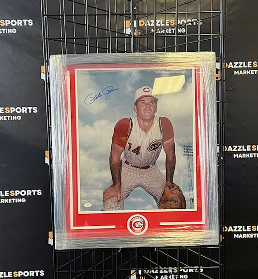 Cincinnati Reds Pete Rose Framed 16x20 with JSA COA